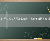 雪太大了 不少返乡人困湖北高速：电动车纷纷趴窝 油车主心疼！