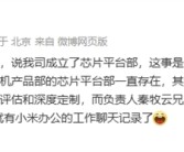 王化回应小米成立芯片平台部：一直存在 秦牧云已加入数年！