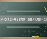 NASA发现迄今最古老黑洞：质量为太阳的一亿倍！