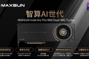 双GPU 48GB超大显存！铭瑄发布Intel Arc Pro B60 Dual 48G Turbo显卡！