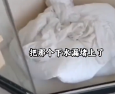 房客用被子堵地漏致酒店房间被淹：客人不承认！