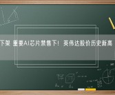 4090下架 重要AI芯片禁售下！英伟达股价历史新高 黄仁勋赚大！