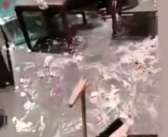 三桌人打蛋糕仗饭店包间糊满奶油 4个服务员打扫2小时没弄干净！