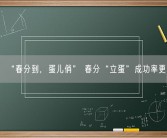 “春分到，蛋儿俏” 春分“立蛋”成功率更高?