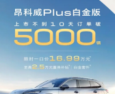 限时16.99万！别克昂科威Plus白金版热销：不到10天订单已破5000台！