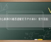 网友关心澎湃OS能否适配钉子户小米6！官方回应：真做不了！