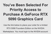 RTX 5090原价购买成真！NVIDIA发放新一轮优先资格！