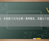 马斯克：未来前10大车企第一是特斯拉、后面九个全是中国车！