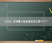 355亿 深圳最火独角兽欣旺达要IPO了！
