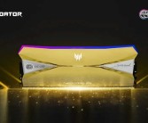 宏碁CUDIMM DDR5覆盖一层24K纯金！风冷超频10270MHz！