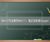 Win12不会取代Win11！真正目标是Google！