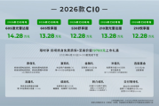 击穿中型家用智能SUV底价！2026款零跑C10上市：12.28万起！