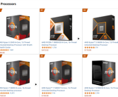 恐怖统治力！AMD通吃电商平台CPU畅销Top10：Intel零上榜！
