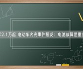 一年2.1万起 电动车火灾事件频发：电池故障是重灾区！