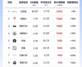 9月新能源车企销售额排行榜：比亚迪第一 比特斯拉2倍还多！