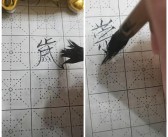 女生用炸毛毛笔写出瘦金体 网友：怪过笔怪过纸就是没怪过自己！